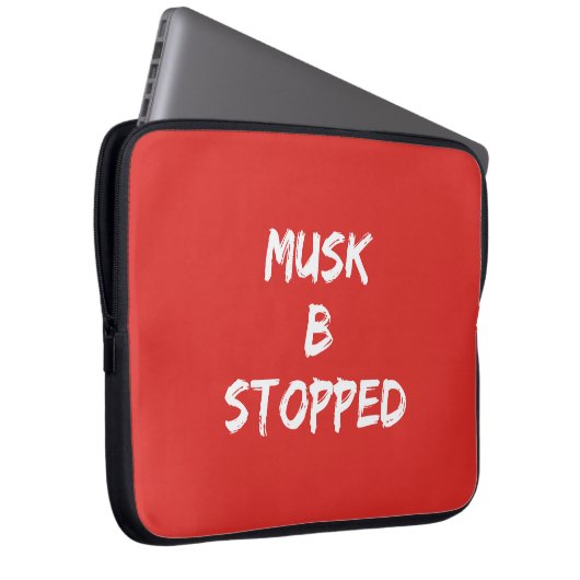 MUSK B STOPTE LAPTOP SLEEVE (Voorkant Rechts)