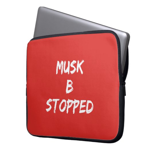 MUSK B STOPTE LAPTOP SLEEVE (Voorkant Links)