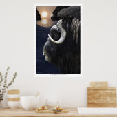 MUSK OX & ARCTIC SUN Art Print (Keuken)