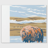 Musk Ox Cadeaupapier (Vlak)