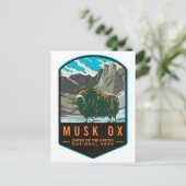 Musk Ox Gates Of The Arctic National Park Briefkaart (Staand voorkant)