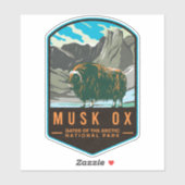 Musk Ox Gates Of The Arctic National Park Sticker (Vel)