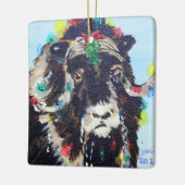 Musk Ox Kerstmis Keramisch Ornament (Links)