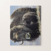 Musk Ox met Calf Legpuzzel (Verticaal)