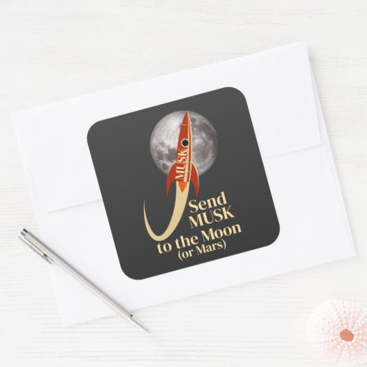 Musk-Sticker Vierkante Sticker (Envelop)