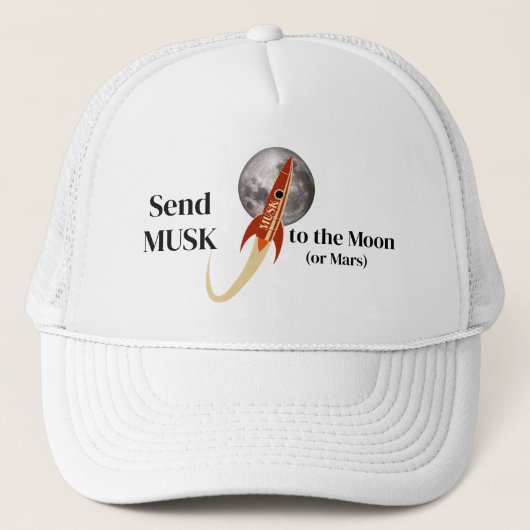 Musk Trucker Hat Pet (Voorkant)