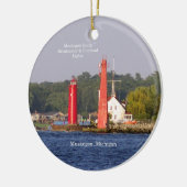 Muskegon Entrance Lichten Keramisch Ornament (Links)