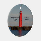 Muskegon Entrance Lights dubbelzijdig ornament (Rechts)