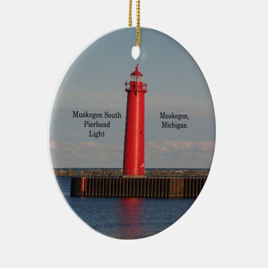 Muskegon Entrance Lights dubbelzijdig ornament (Rechts)