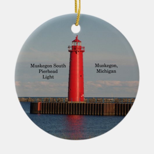 Muskegon Entrance Lights dubbelzijdig ornament (Voorkant)