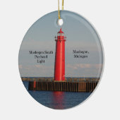 Muskegon Entrance Lights dubbelzijdig ornament (Links)
