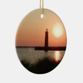 Muskegon Kanaal Vuurtoren Keramisch Ornament (Rechts)