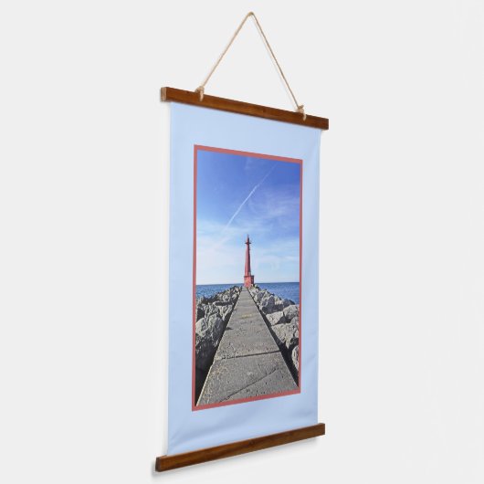 MUSKEGON LIGHTHOUSE, MICHIGAN HANGEND WANDKLEED (Gebogen)