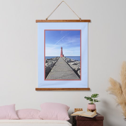 MUSKEGON LIGHTHOUSE, MICHIGAN HANGEND WANDKLEED (Slaapkamer)