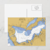 Muskegon, MI Nautical Harbor Chart Briefkaart (Voorkant / Achterkant)