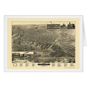 Muskegon, MI Panorama Map - 1889