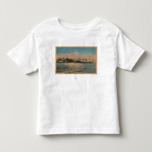 Muskegon, MI - Uitzicht van Milwaukee Clipper Kinder Shirts (Voorkant)