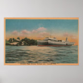 Muskegon, MI - Uitzicht van Milwaukee Clipper Poster (Voorkant)