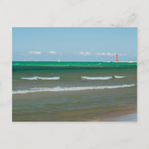 Muskegon Pier Light, Muskegon, Michigan Briefkaart