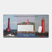 Muskegon South Bkw & Pierhead Lights bureaumat (Keyboard & Muis)