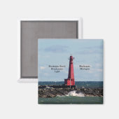 Muskegon South Breakwater Light magnet (Voorkant / Achterkant)