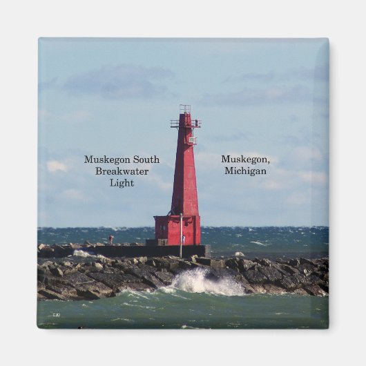 Muskegon South Breakwater Light magnet (Voorkant)