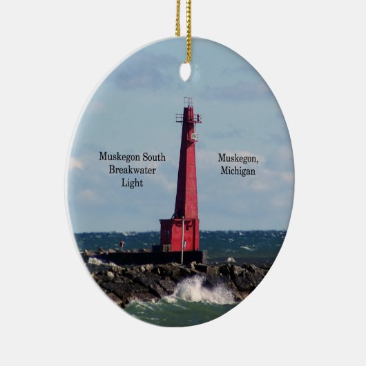 Muskegon South Breakwater Light ornament (Rechts)