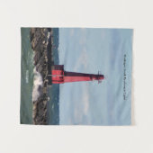 Muskegon South Breakwater Light tapestry Wandkleed (Voorkant (horizontaal))