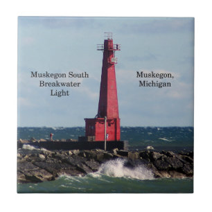 Muskegon South Breakwater Light tile Tegeltje