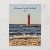 Muskegon South Pierhead Light Briefkaart (Voorkant)