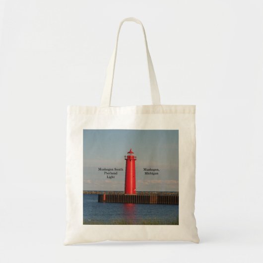 Muskegon South Pierhead Light canvas tas (Voorkant)