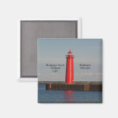 Muskegon South Pierhead Light magnet (Voorkant / Achterkant)