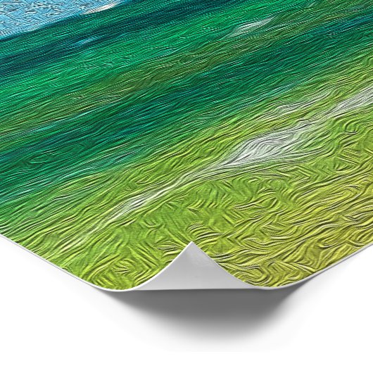 Muskegon, strand en vuurtoren van Michigan (olieve Poster (Hoek)