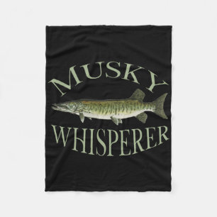 Muskellunge vis illustratie kunst vissen An Fleece Deken
