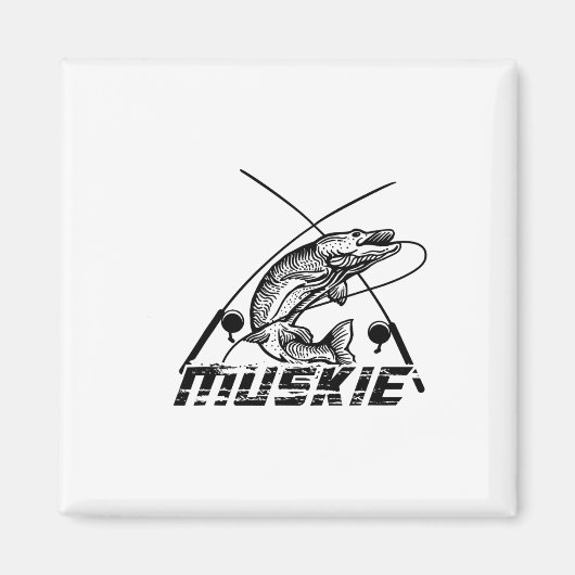 Muskellunge vissen magneet (Voorkant)