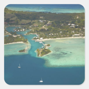 Musket Cove Island Resort, Malolo Lailai Island Vierkante Sticker