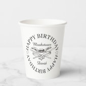 Musketeer Hero Happy Birthday Party  Papieren Bekers (Voorkant)