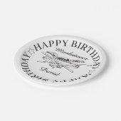 Musketeer Hero Happy Birthday Party Papieren Bordje (Gekanteld)