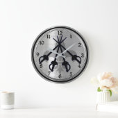 Musketeer Swords Silver Round Wall klok (Huis)