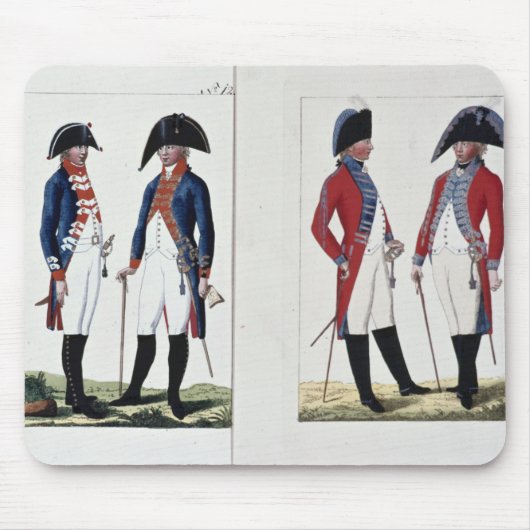 Musketeers en officieren, 1800 muismat (Voorkant)