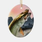 Muskie Christmas Keramisch Ornament (Rechts)