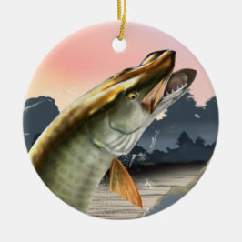 Muskie Christmas Keramisch Ornament