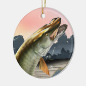 Muskie Christmas Keramisch Ornament (Links)