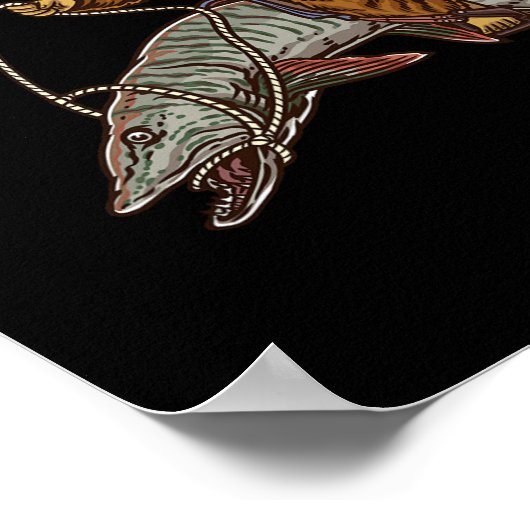 Muskie Fishing Tiger Musky Hunting Bigfoot Fisherm Poster (Hoek)