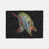 Muskie Hunter Musky Fisherman Lure Fly Fishing Nov Fleece Deken (Voorkant (Horizontaal))