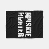 Muskie Hunter Viste Fleece Deken (Voorkant (Horizontaal))