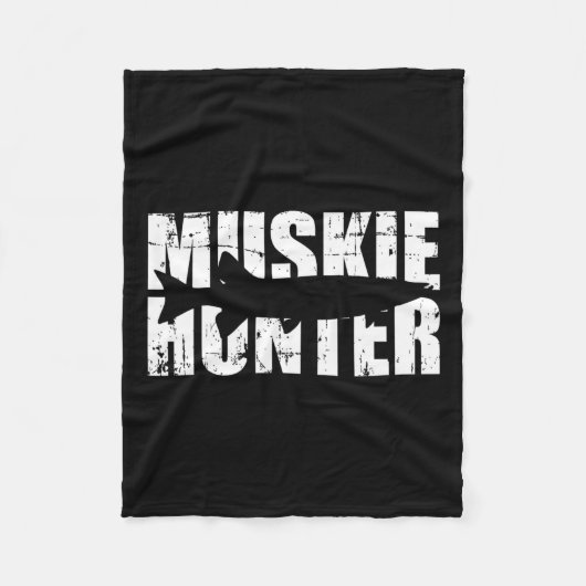 Muskie Hunter Viste Fleece Deken (Voorkant)