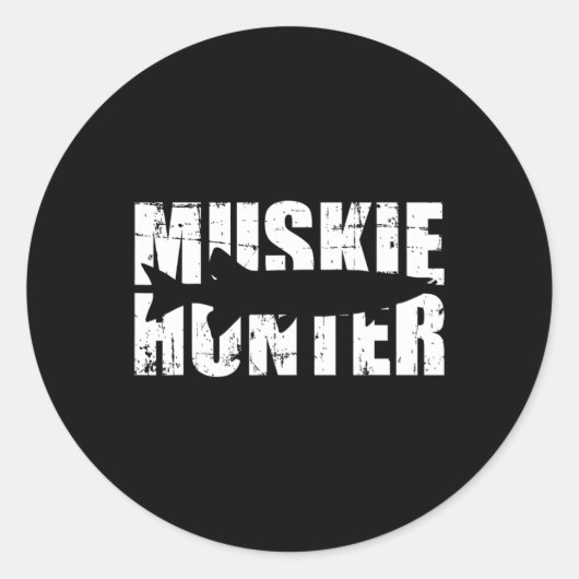 Muskie Hunter Viste Ronde Sticker (Voorkant)