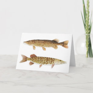 Muskie & Pike Card Kaart