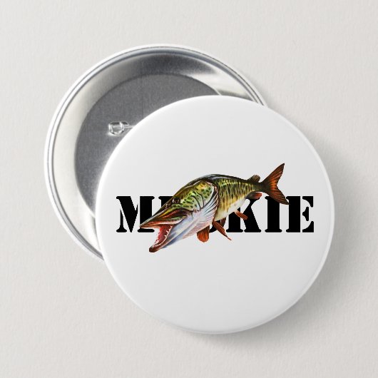Muskie Ronde Button 7,6 Cm (Voorkant /achterkant)